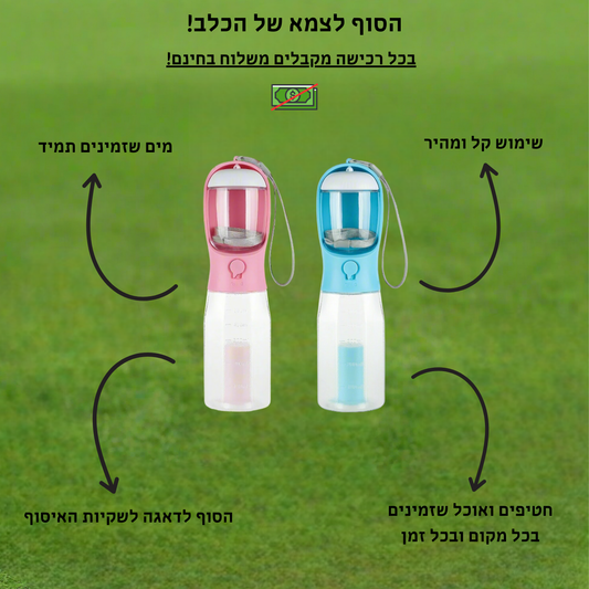 בקבוק הטיולים החכם מבית CleanyPet